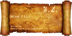 Wind Lili névjegykártya