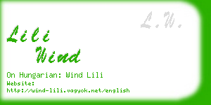 lili wind business card